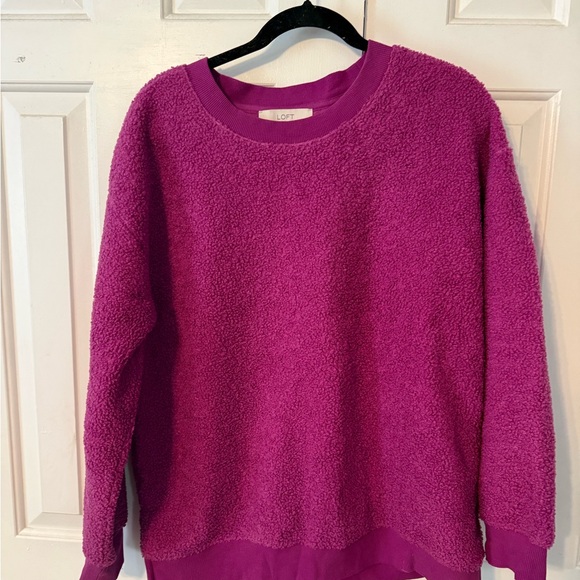 LOFT Sweaters - LOFT Fuchsia Crew Neck Sweater